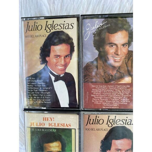 Set Of 5 Vintage 80’s Julio Iglesias Cassette Tapes Including Hey! - Picture 4 of 9